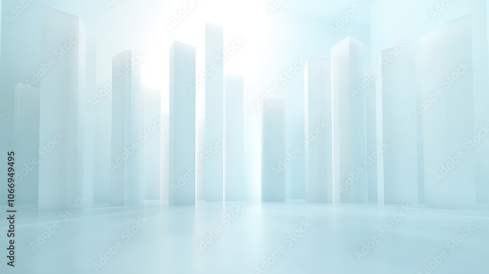 A cityscape with tall buildings and a clear blue sky A cityscape with tall buildings and a clear blue sky