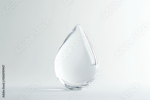 Graceful Water Droplet on Clear Background