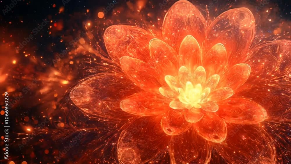 Fiery, glowing orange lotus flower, abstract art, digital painting, mystical, magical, nature, fantasy, sparkle, energy, light.
Fiery, glowing orange lotus flower, abstract art, digital painting, mystical, magical, nature, fantasy, sparkle, energy, light.
