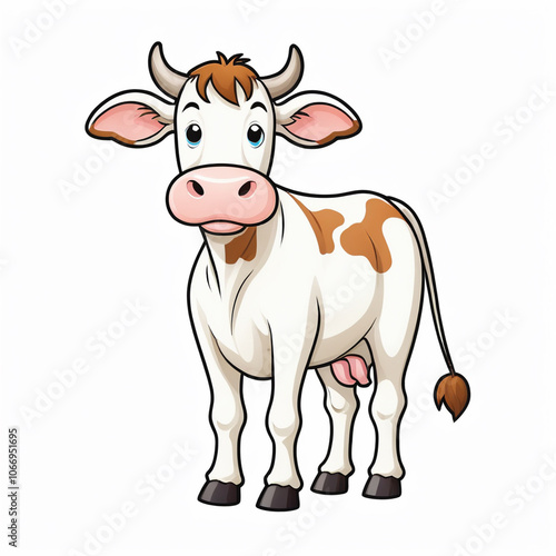 cow cartoon isolated on white