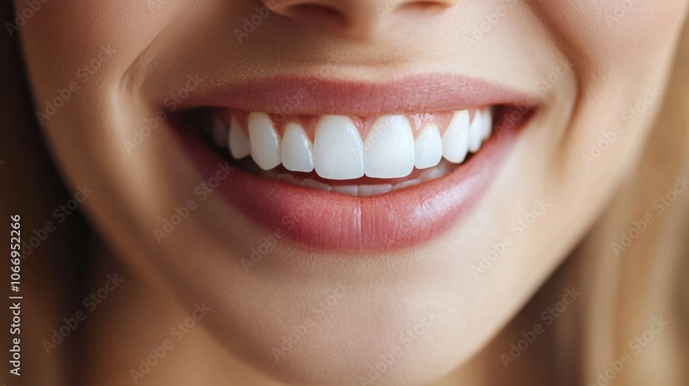 Fototapeta premium Woman smiling, white background, copyspace