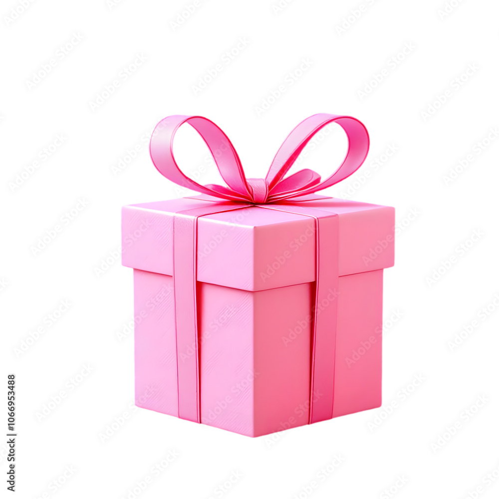 Pink Gift Box Isolated on Transparent Background Cutout Pink Gift Box Isolated on Transparent Background Cutout