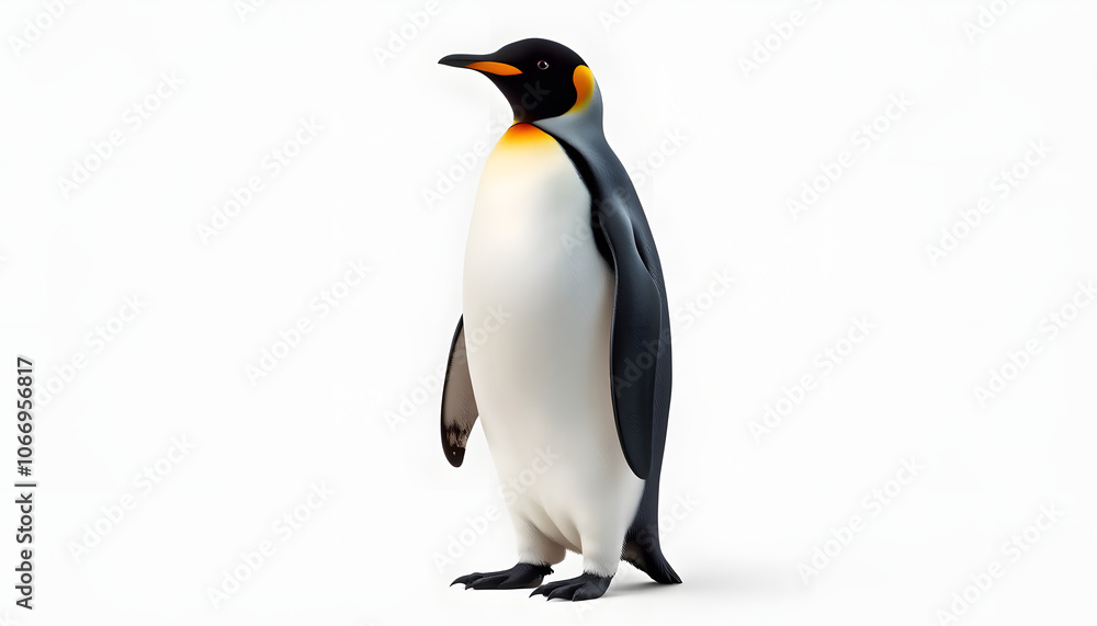 Fototapeta premium a penguin standing on a white background 