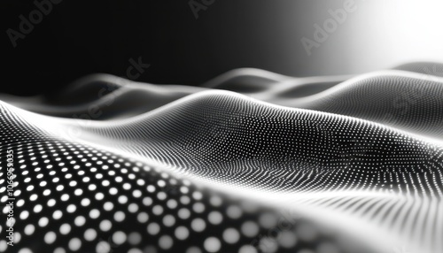 Black dots pattern creating a repetitive wave effect against a contrasting background