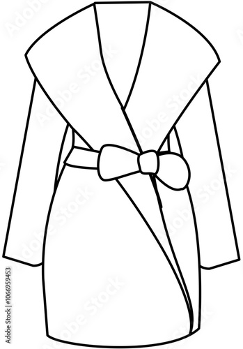 autumn clothes Doodle element coloring page cartoon illustration