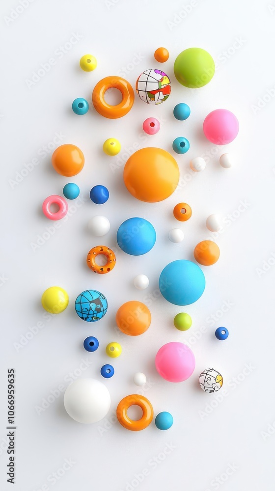 Colorful geometric shapes arranged on a white isolated background. Colorful geometric shapes arranged on a white isolated background.