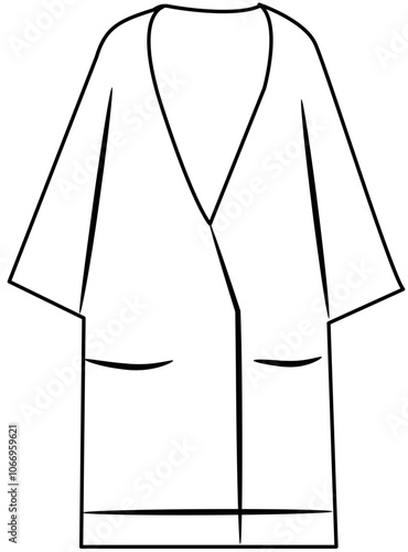 autumn clothes Doodle element coloring page cartoon illustration