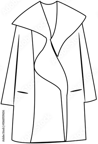 autumn clothes Doodle element coloring page cartoon illustration