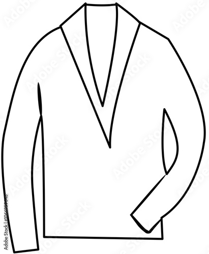 autumn clothes Doodle element coloring page cartoon illustration