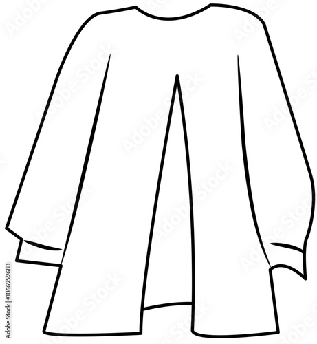 autumn clothes Doodle element coloring page cartoon illustration