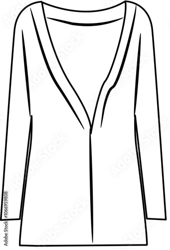 autumn clothes Doodle element coloring page cartoon illustration