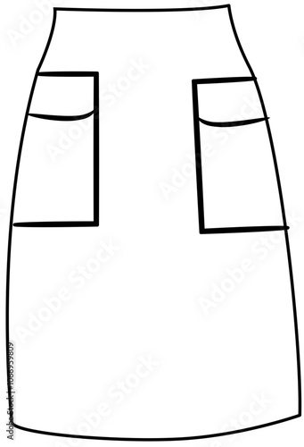 autumn clothes Doodle element coloring page cartoon illustration