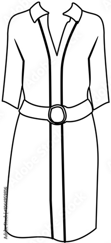 autumn clothes Doodle element coloring page cartoon illustration