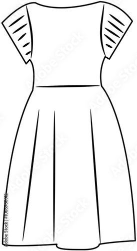 autumn clothes Doodle element coloring page cartoon illustration