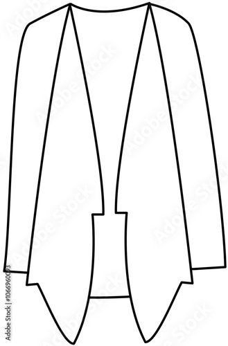 autumn clothes Doodle element coloring page cartoon illustration