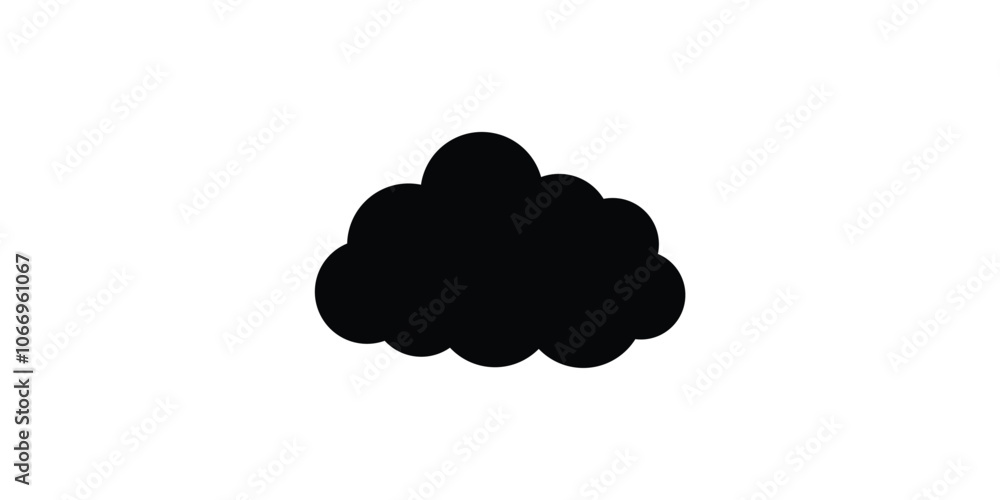 Silhouette flat style clouds. Vector illustration. Silhouette flat style clouds. Vector illustration.