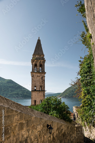 Bell Tower of the Church of St. Nicholas, Perast, Montenegro