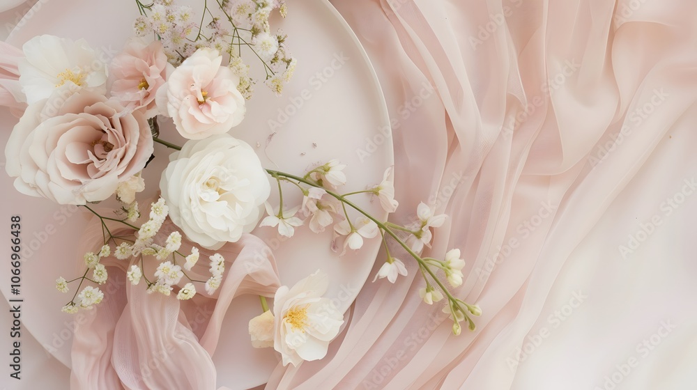 Subtle peach and powdery lilac colors to enhance a calm atmosphere AI generated illustration Subtle peach and powdery lilac colors to enhance a calm atmosphere AI generated illustration