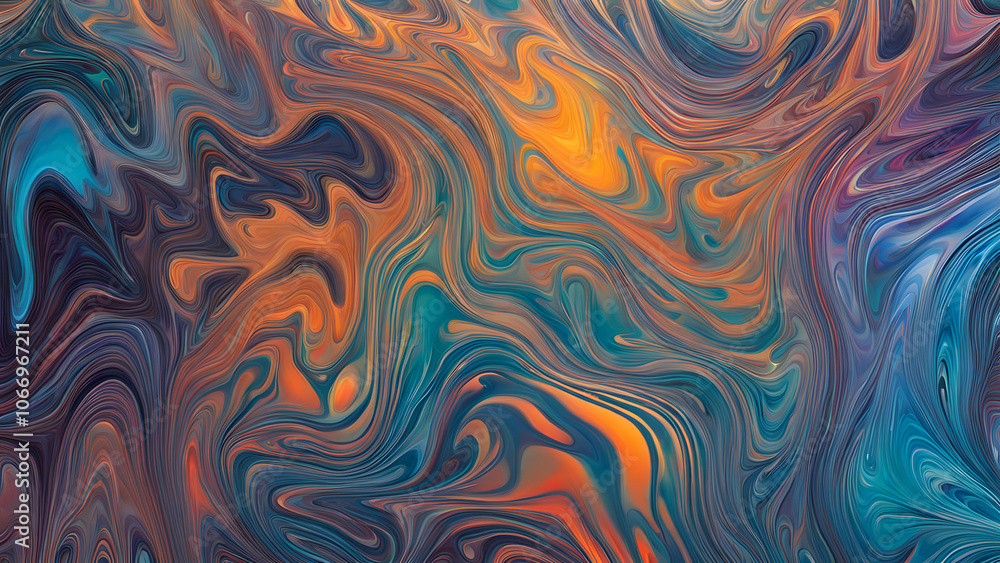 Liquid holographic colors blending together on a smooth glass surface, Ai Generated Liquid holographic colors blending together on a smooth glass surface, Ai Generated
