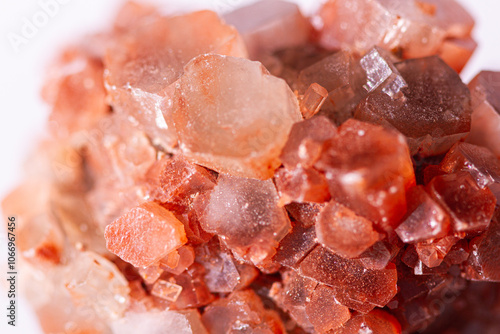 Mineral Rock Orange Aragonite Crystal photo