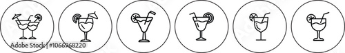 Cocktails icons set.eps
