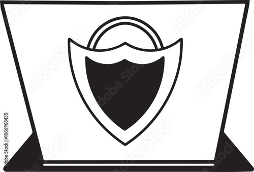 Free Download Computer Padlock icon with laptop flat style - GFXLoad