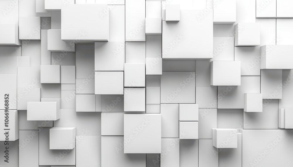 Obraz premium Abstract geometric cube arrangement in a modern minimalist style background