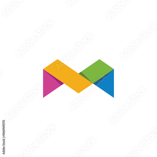 Colorful Geometric Letter M Logo design vector template Free Download Colorful Geometric Letter M Logo design vector template - GFXLoad