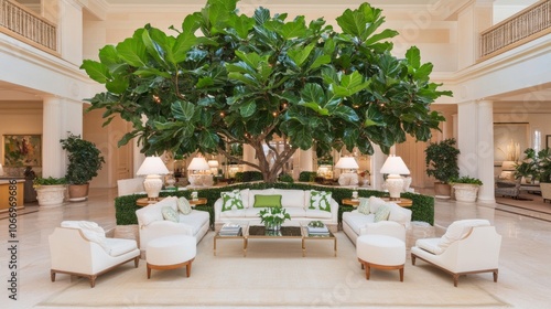 Christmas in the American South tree adorned with magnolia leaves