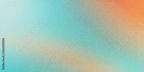 Abstract orange and blue texture gradient background, grainy noise gradient