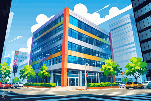 wpap art of corporate office  illustration AI generated image