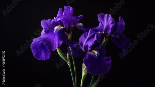 Wallpaper Mural Purple Iris Flower Bouquet Torontodigital.ca