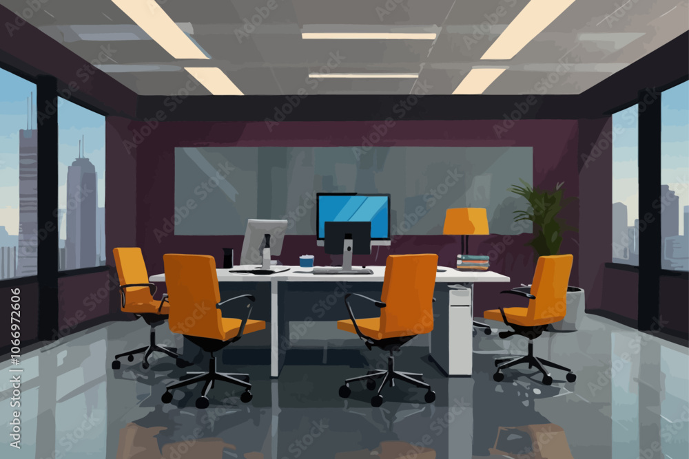wpap art of corporate office illustration AI generated image wpap art of corporate office illustration AI generated image