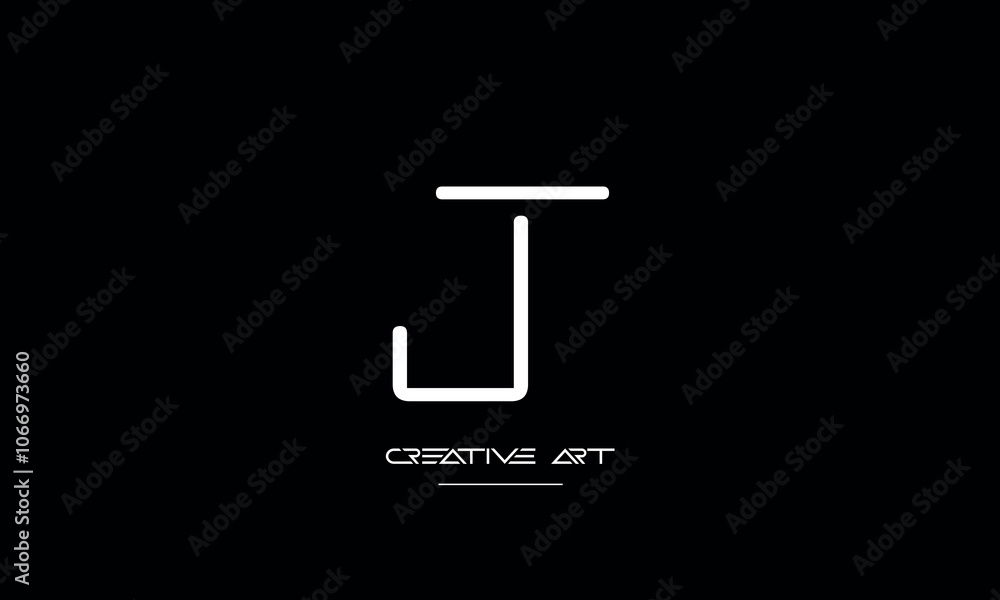 JT, TJ, J, T abstract letters logo monogram JT, TJ, J, T abstract letters logo monogram