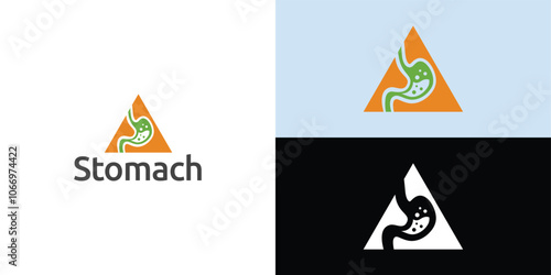 stomach logo. Simple vector logo design for medical human health.