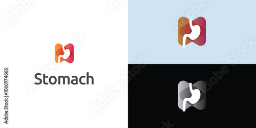 stomach logo. Simple vector logo design for medical human health.