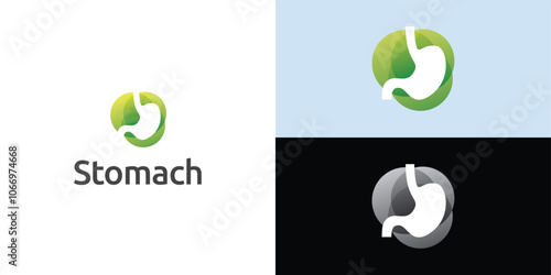 stomach logo. Simple vector logo design for medical human health.