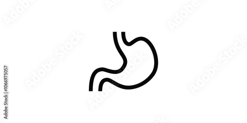 stomach icon. Simple vector icon design for medical human health.