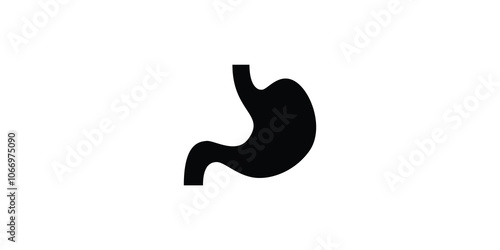 stomach icon. Simple vector icon design for medical human health.