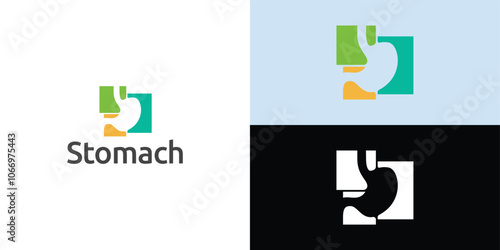 stomach logo. Simple vector logo design for medical human health.