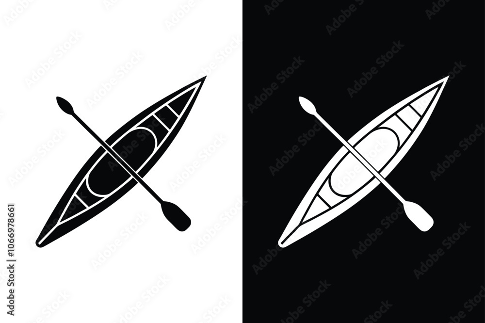Kayak Icon - Illustration on White Background Vector Art Illustration on white background. Kayak Icon - Illustration on White Background Vector Art Illustration on white background.