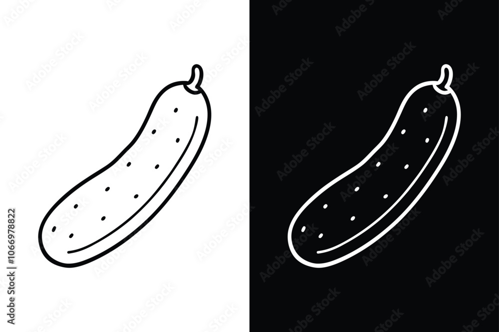 Cucumber vector illustration logo icon clipart. Cucumber Icon on White Background Vector Art Illustration on white background. Cucumber vector illustration logo icon clipart. Cucumber Icon on White Background Vector Art Illustration on white background.
