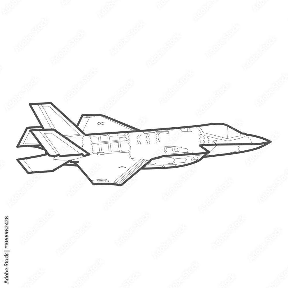 Combat aircraft, multirole fighter side view. War plane icon. Combat aircraft, multirole fighter side view. War plane icon.