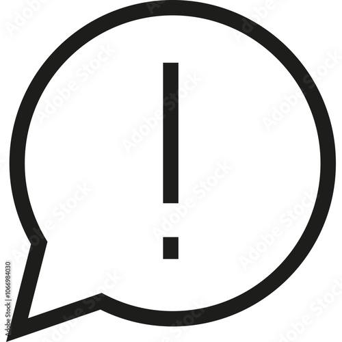 An attention-grabbing speech bubble icon for conveying important messages or alerts in digital and print media design