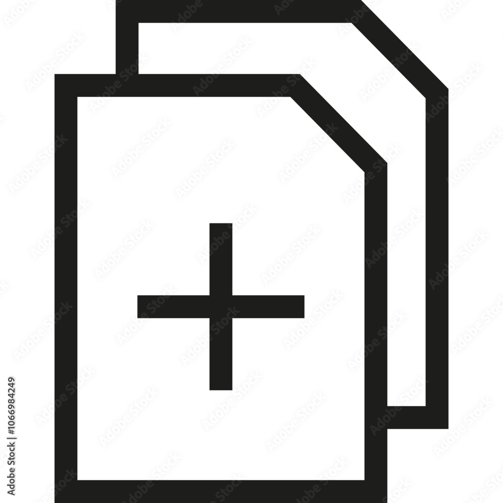 Creating new digital documents with a simple plus sign indicating addition and growth in a minimalist design Creating new digital documents with a simple plus sign indicating addition and growth in a minimalist design