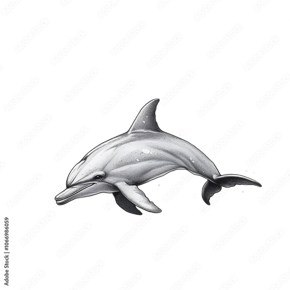 Obraz premium Elegant Dolphin Swimming in Ocean Waters