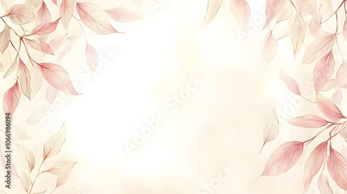 Delicate pink leaves on a soft background