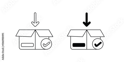 pack set icon with white background vector stock illustration