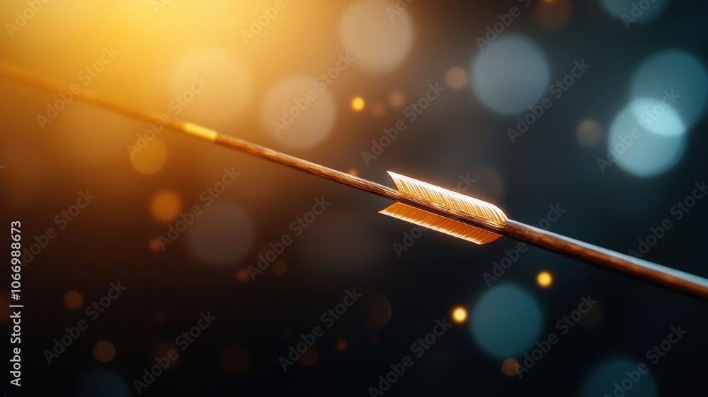 Fototapeta premium Detailed View of Bowstring and Nock