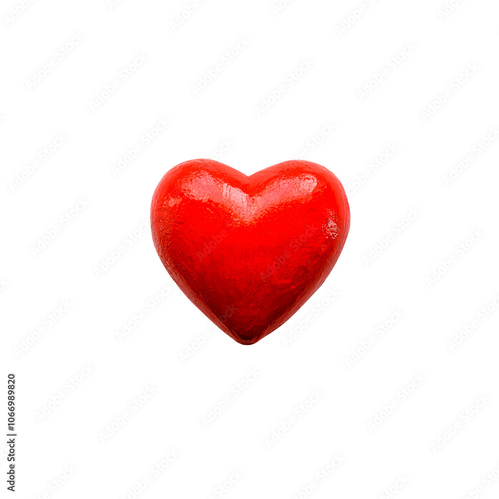 Red heart on transparent background - close-up. Concept of love and health. Red heart on transparent background - close-up. Concept of love and health.
